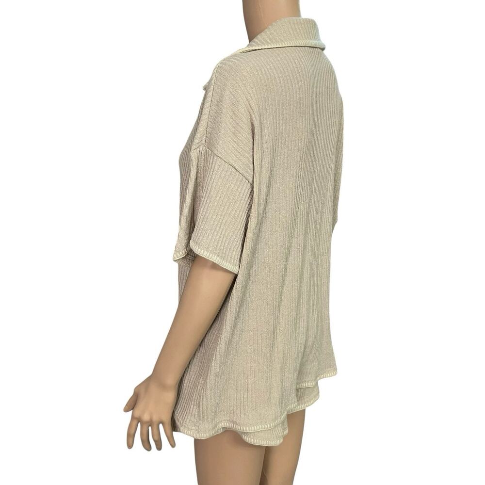 Billy J Eden Two Piece Knit Set Small Top And Shorts Casual Loungewear Vacation - Picture 2 of 12